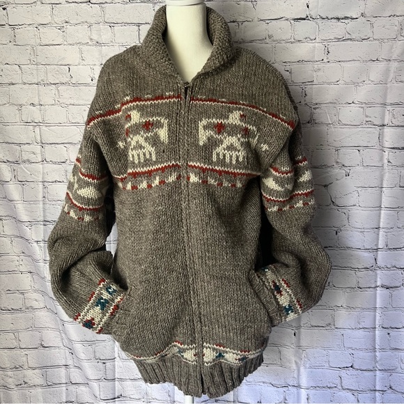 NWOT.100% wool sweater. Size L/XL. Handmade in Nepal. Lined. - Picture 2 of 8